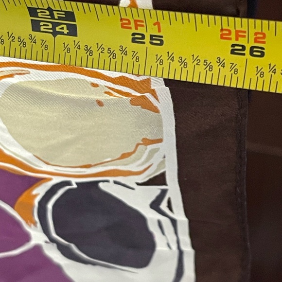 COACH “Ashley” Hand drawn design Monogram Square Silk Scarf - Picture 7 of 8